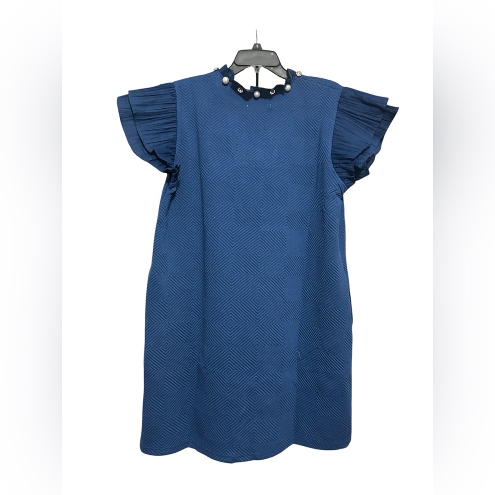 Simply Southern Navy Quilten Textured Top with Pearl Glitzy Accents - Picture 7 of 8